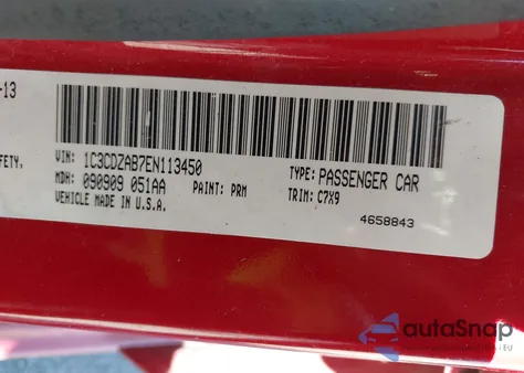 2014 Dodge Avenger Se z USA, uszkodzony, nr VIN 1C3CDZAB7EN113450